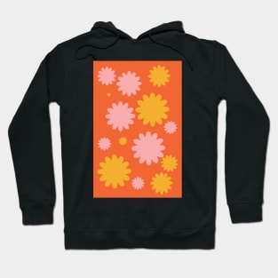 Pink and yellow vintage flowers Hoodie